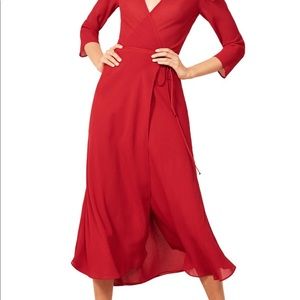 Reformation Jax Wrap Midi Dress